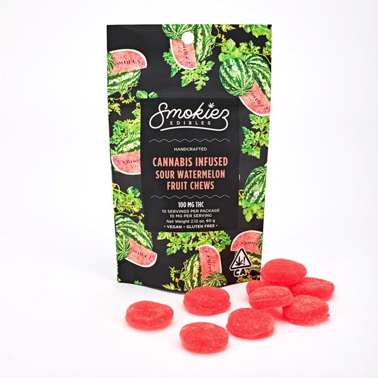 Smokiez Edibles Fruit Chews - Sour Watermelon - Foli Farms, LLC Cannabis